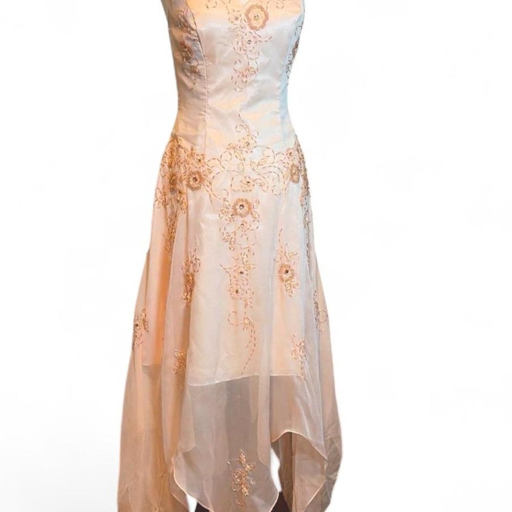 Y2K Pale Pink Beaded Fairy Gown - Picture 2 of 8